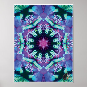 Bleus Kinetic Collage Kaleidoscoop Poster