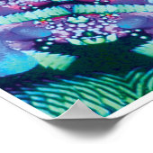 Bleus Kinetic Collage Kaleidoscope Poster (Coin)