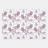 Bleus roux Aquarelle Oiseaux et Feuilles (Devant)