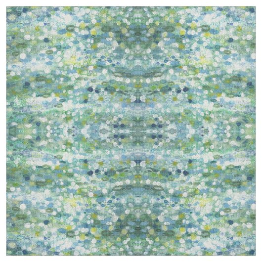 Bleus, vert, jaune et tissu 'Clearwater de crème (Échantillon)