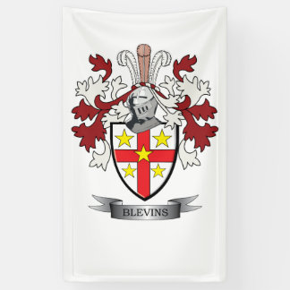 Blevins Family Crest Coat of Arms Spandoek