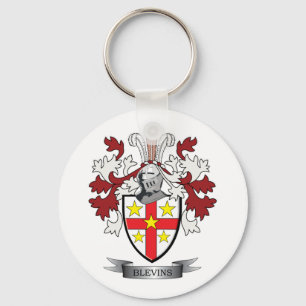 Blevins Family Crest Coat. Sleutelhanger