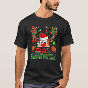 Blij assistent-directeur rendier buffel plaid C T-shirt