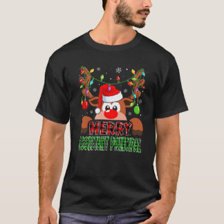 Blij assistent-directeur rendier buffel plaid C T-shirt