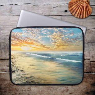 Blij bij de klep van de laptop sleeve