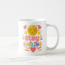 Blij Blijven Mok - Mooie Gelukkige Gezicht Coffee