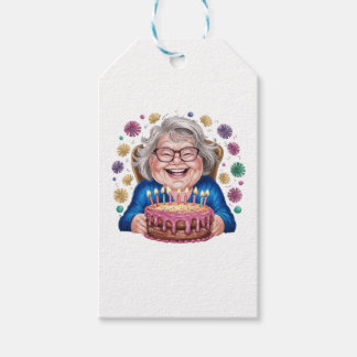 Blij Bril Oma Verjaardag Grafisch Cadeaulabel