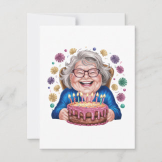 Blij Bril Oma Verjaardag Grafisch Kaart