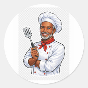 blij chef koken keuken grappige chef sticker