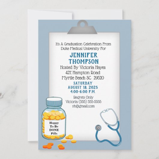 Blij dat de uitnodigingen van de Verpleegkundepart (Voorkant)