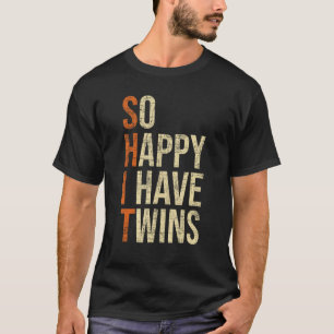 Blij dat ik twee keer heb... twee keer vader vader t-shirt