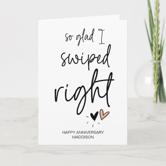 Blij dat ik veegde recht Jubileum geschenk Valenti Kaart (Voorkant)