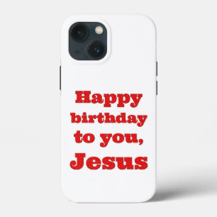 Blij dat je jarig bent, Jezus, kerstcadeau iPhone 13 Mini Hoesje