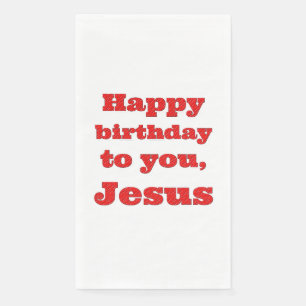 Blij dat je jarig bent, Jezus, kerstcadeau Servet