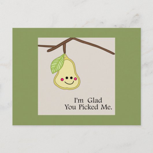 Blij dat je me hebt uitgelicht briefkaart (Voorkant)