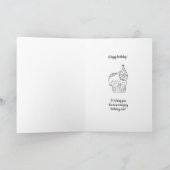 Blij dat je 'n grappige dag bent geboren kaart (Binnen)