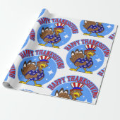 blij dat turkije patriottisch - amerikaanse grappe cadeaupapier (Uitgerold)