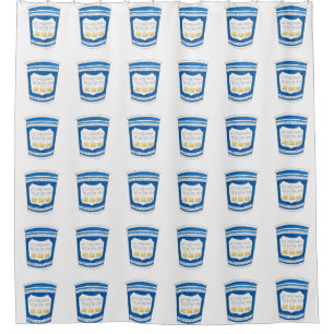 Blij dat u het Griekse koffiebeker-gordijn bedient Douchegordijn