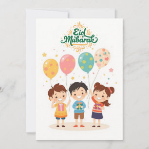 Blij Eid al-Fitr-ontwerp Feestdagenkaart