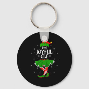Blij Elf Kerst Familie Meisjes Vrouwen Elf Squad Sleutelhanger