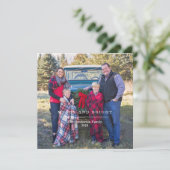 Blij en helder foto klassieke kerstkaart kaart (Staand voorkant)