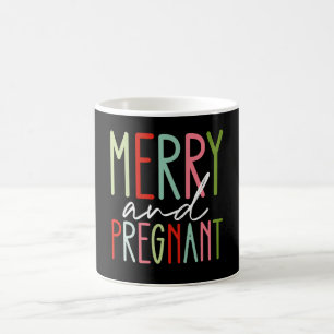 Blij en Zwanger Zwangerschaps Kerst Moeder Koffiemok