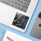Blij / Energiecentrale Operator / Laboratorium Sticker (Laptop met iPhone)