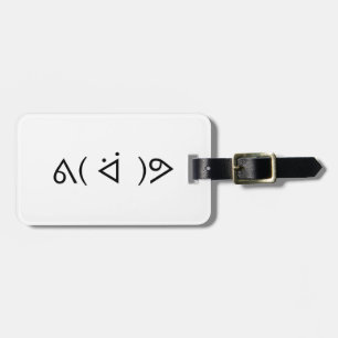 Blij Gary ᕕ( ᐛ )ᕗ Meme Emoticon Emoji Tekst Kunst Bagagelabel