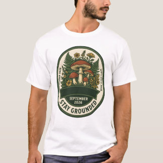 Blij Gegrond T-Shirt met Paddenstoel - September 2