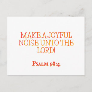 Blij Geluid 4 Psalm 98:4 Christelijke Schrift Briefkaart