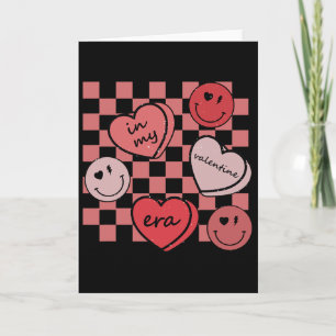 Blij Gezicht Hart Retro Groovy Valentijn In Mijn V Kaart