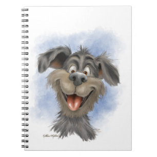Blij grijnzende Mutt – Grappige honden cartoon Notitieboek