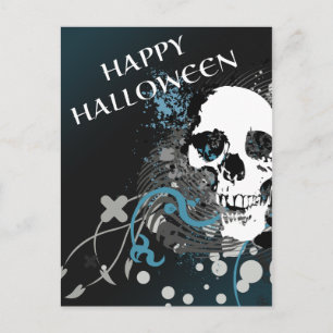 blij halloween hifi schedel briefkaart