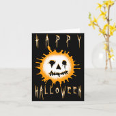 blij halloween : splatolantern kaart (Gele Bloem)