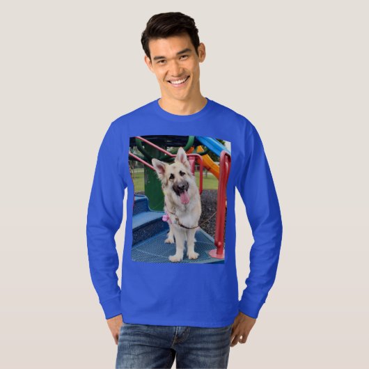 Blij hoofd kantelen t-shirt (Voorkant volledig)