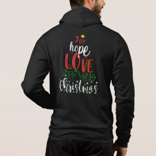Blij hoop liefde vrede kerst-14090 hoodie