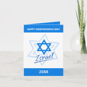 Blij Israël Onafhankelijkheidsdag Blauwe Ster van 