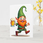 Blij Kabouter Viering Kaart (Gele Bloem)