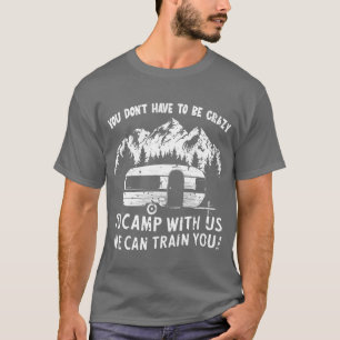 Blij Kampeerder Camping Liefhebbers Grappig Kampee T-shirt