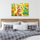 Blij Katje Canvas Afdruk (Insitu (Slaapkamer))