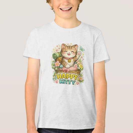 Blij Katje Tri-Blend Shirt (Voorkant)