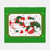 blij kerstfeest krampus santa fleece deken (Voorkant (Horizontaal))