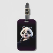 Blij Klein Panda Bagagelabel (Voorkant (verticaal))