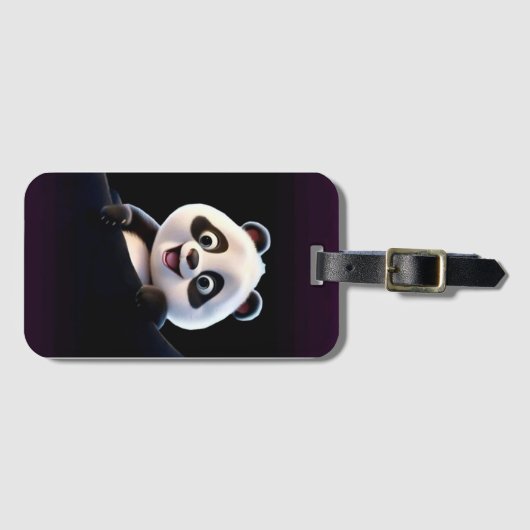 Blij Klein Panda Bagagelabel (Voorkant (horizontaal))