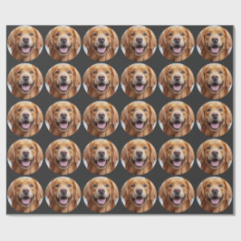 Blij Lachende Goudkleurige Retriever Cadeaupapier