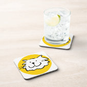 Blij Lachende Kat. Kat-Thema Drankjes Onderzetter (Rechterzijde)