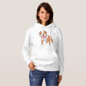 Blij Lachende Pit Bull Hoodie (Voorkant volledig)