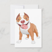 Blij Lachende Pit Bull Kaart (Voorkant)