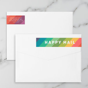 Blij Mail Regenboog Strepen Retouradres