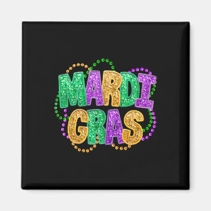 Blij Mardi Gras Vette Dinsdag Carnaval Festival Pa Magneet